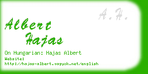 albert hajas business card